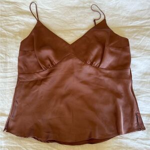 Abercrombie silk top. Going out. Rose. Chic.